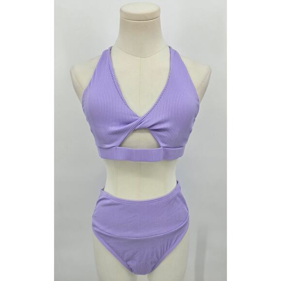 Baltic Born Del Mar Ribbed Bikini Set - Lilac - Picture 1 of 8